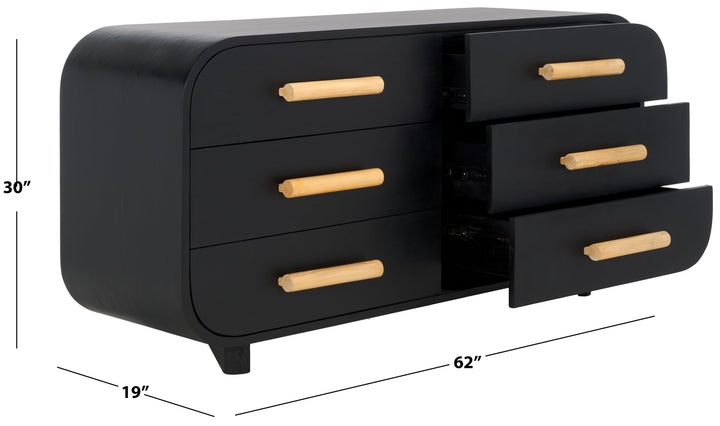 BLACK / NATURAL / 62.3W x 19D x 30D