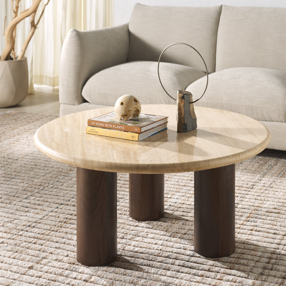 DARK BROWN / TRAVERTINE