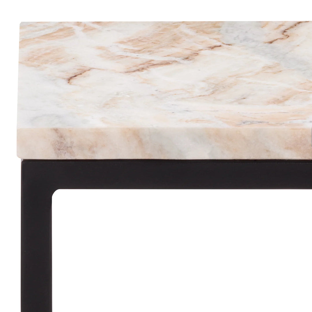 SwayLiving SwayLiving Macklyn Square Marble Top Accent Table