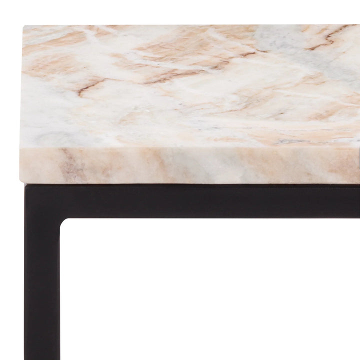 SwayLiving SwayLiving Macklyn Square Marble Top Accent Table