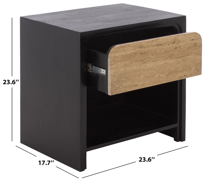 Travertine / Black