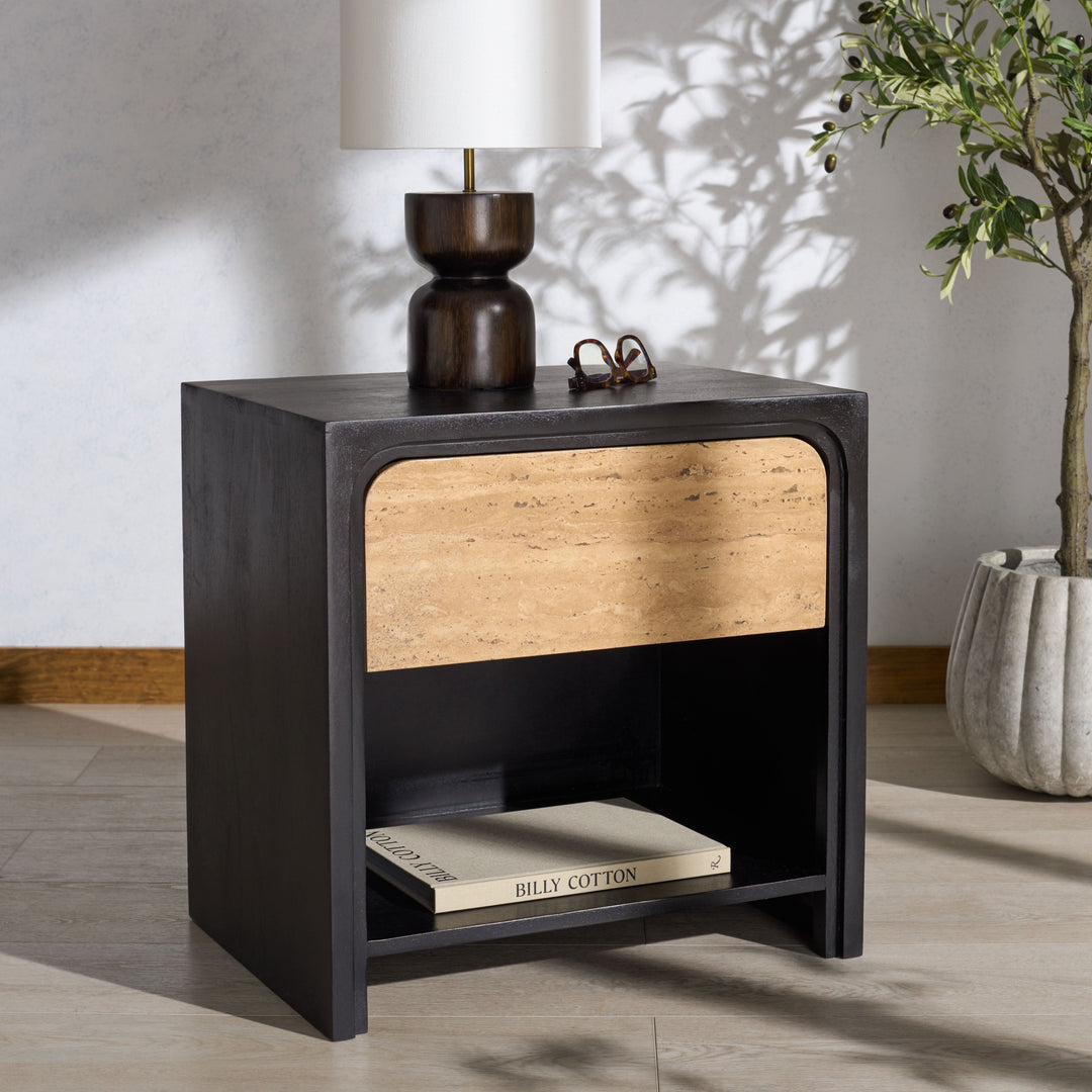 Travertine / Black