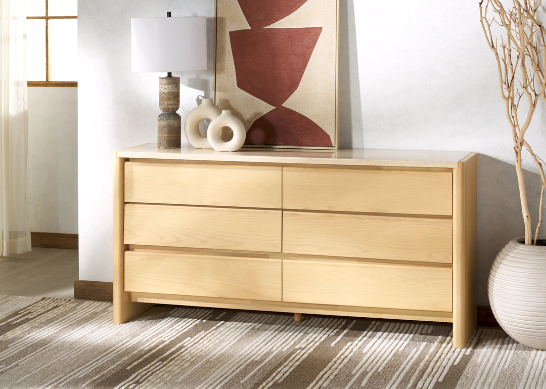 SwayLiving SwayLiving Bellarose Travertine Dresser