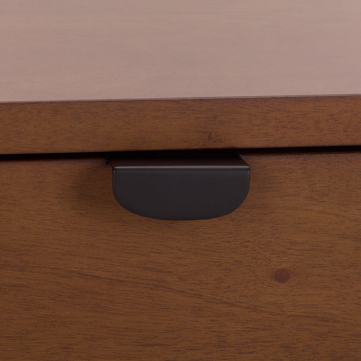SwayLiving Mayalyn Wood 2 Draw Nightstand