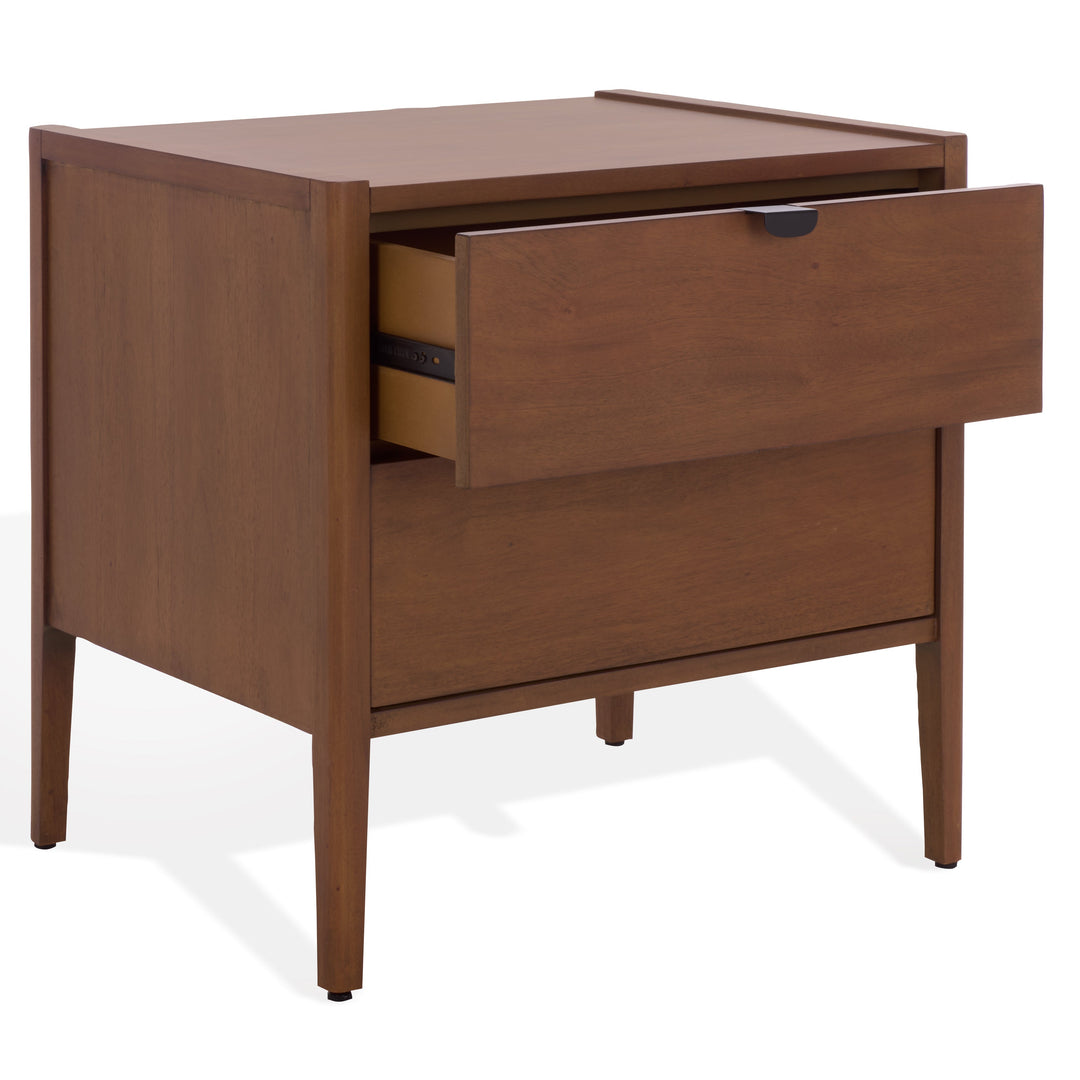 SwayLiving Mayalyn Wood 2 Draw Nightstand