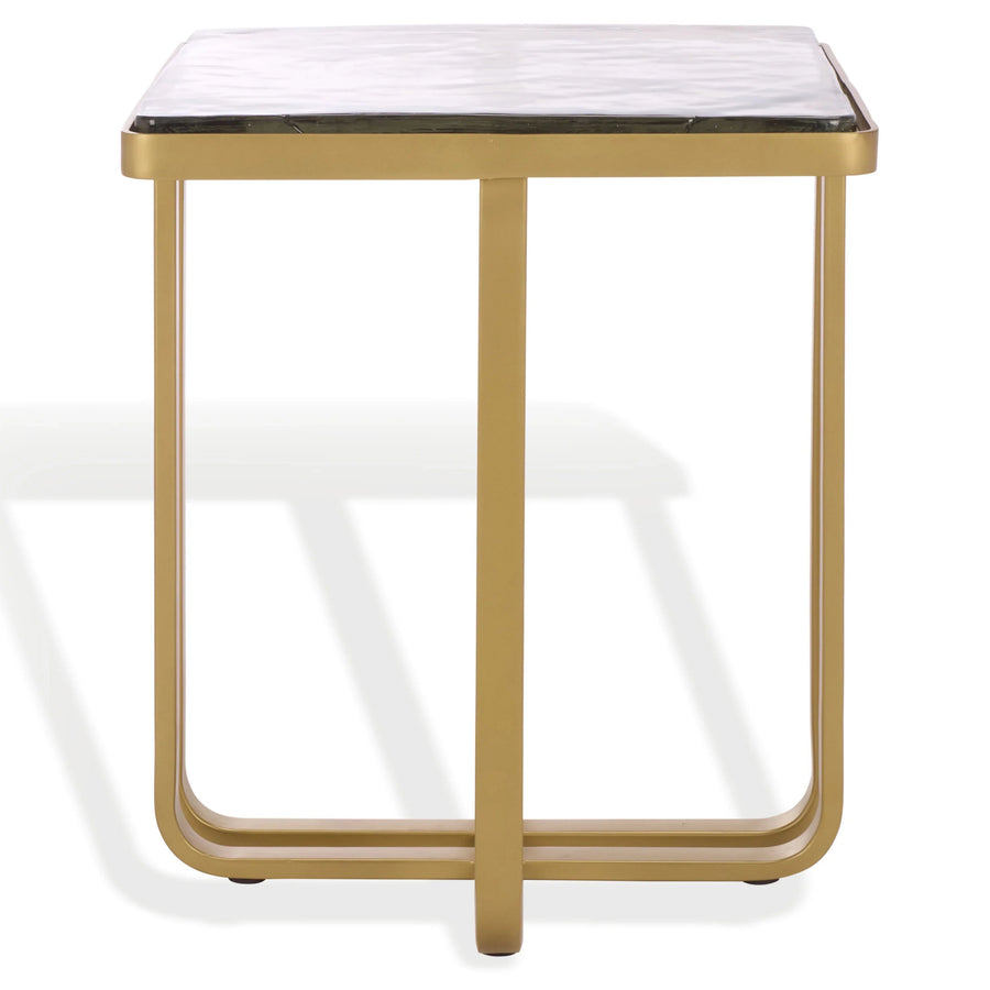 SwayLiving SwayLiving Dominic Cast Glass Top Accent Table