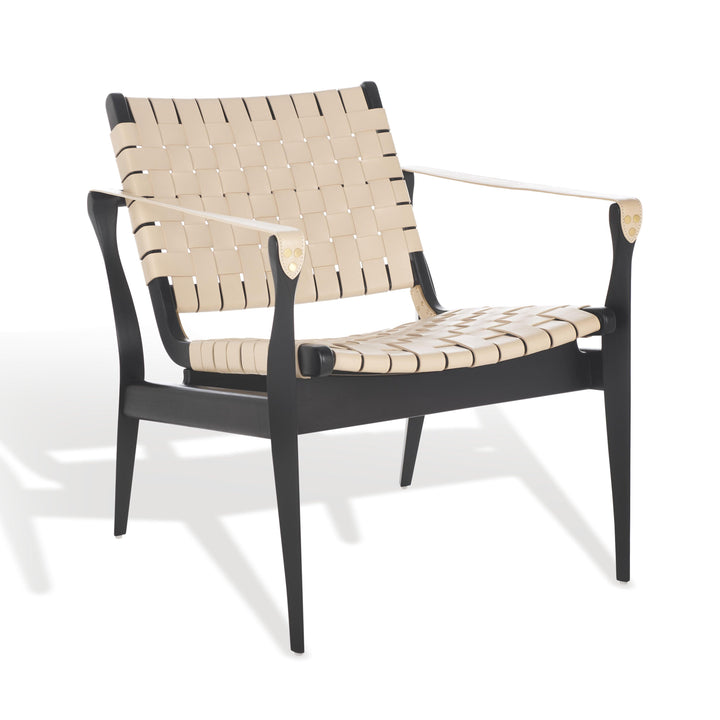 SwayLiving Dilan Leather Safari Chair ACCENT + LOUNGE CHAIRS
