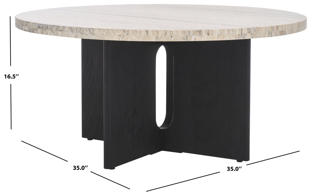 Travertine / Black