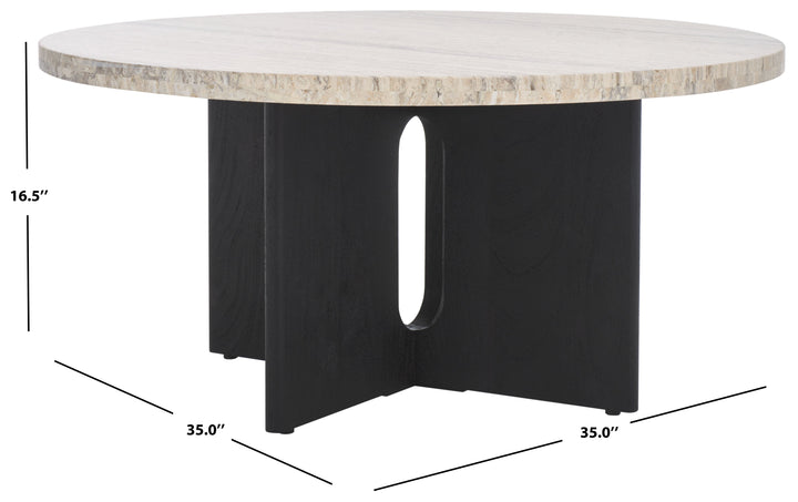 Travertine / Black