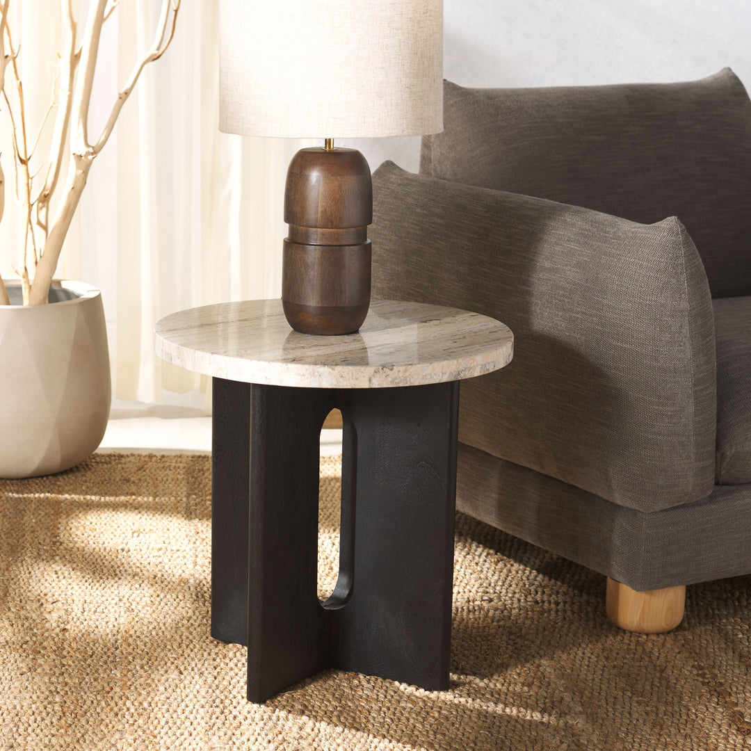 Travertine / Black