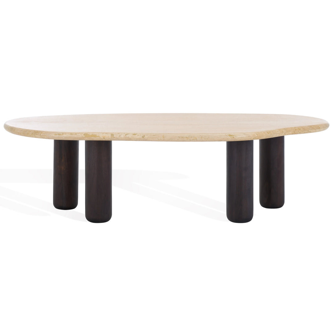 SwayLiving SwayLiving Celestyn Travertine Top Coffee Table