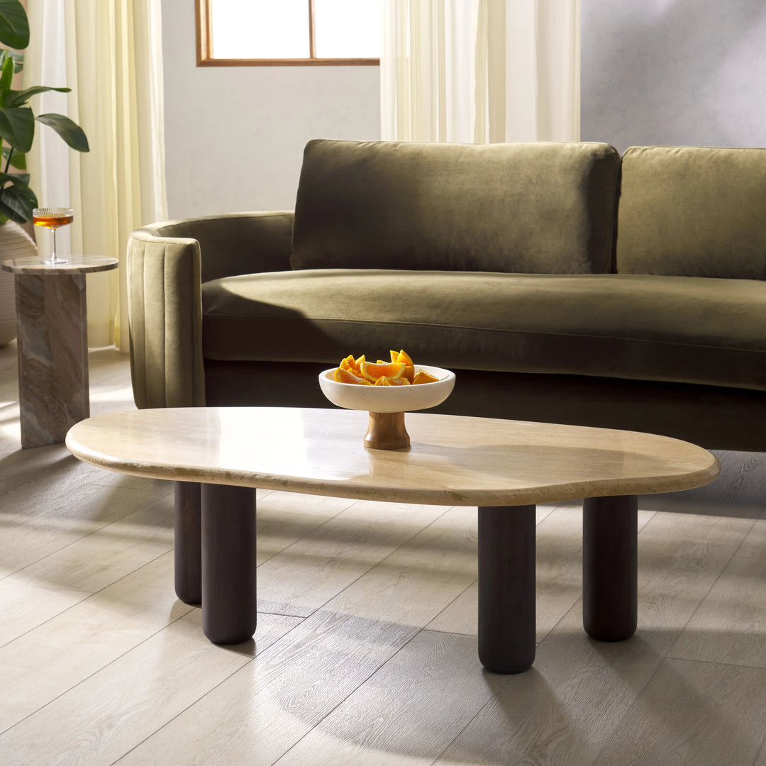 Travertine / Walnut