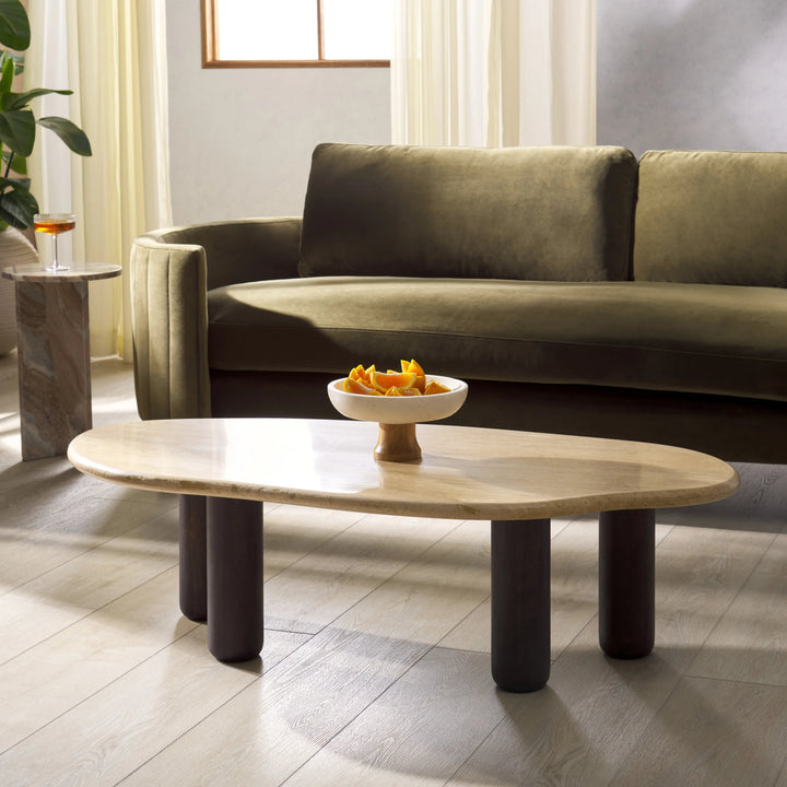 Travertine / Walnut