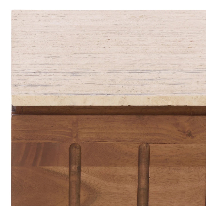 Travertine / Walnut