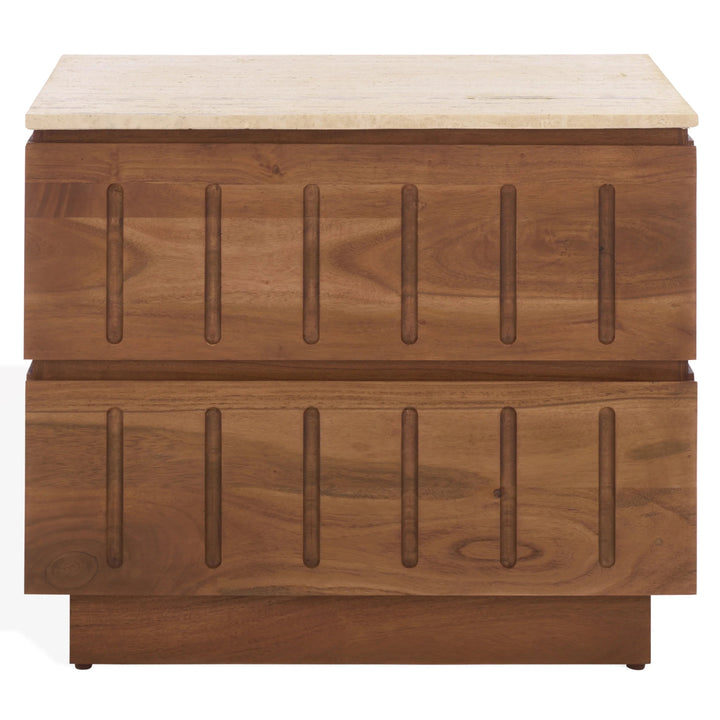 Travertine / Walnut