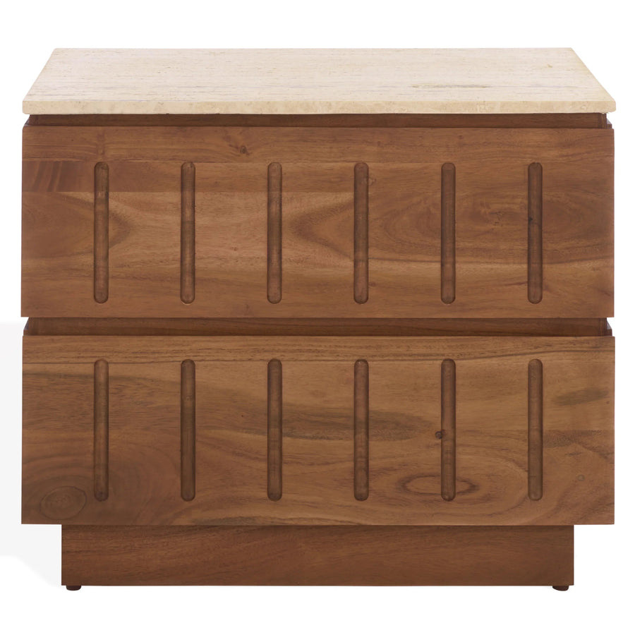 Travertine / Walnut