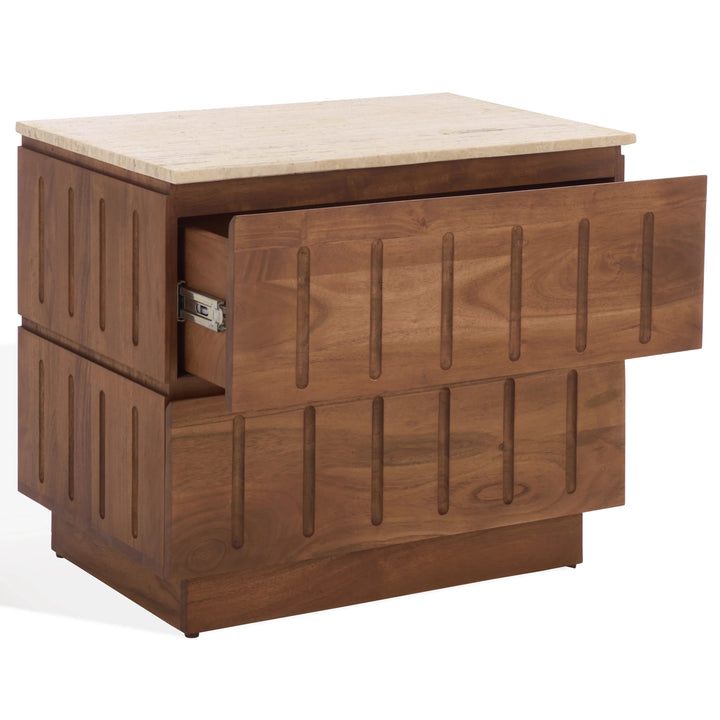 Travertine / Walnut
