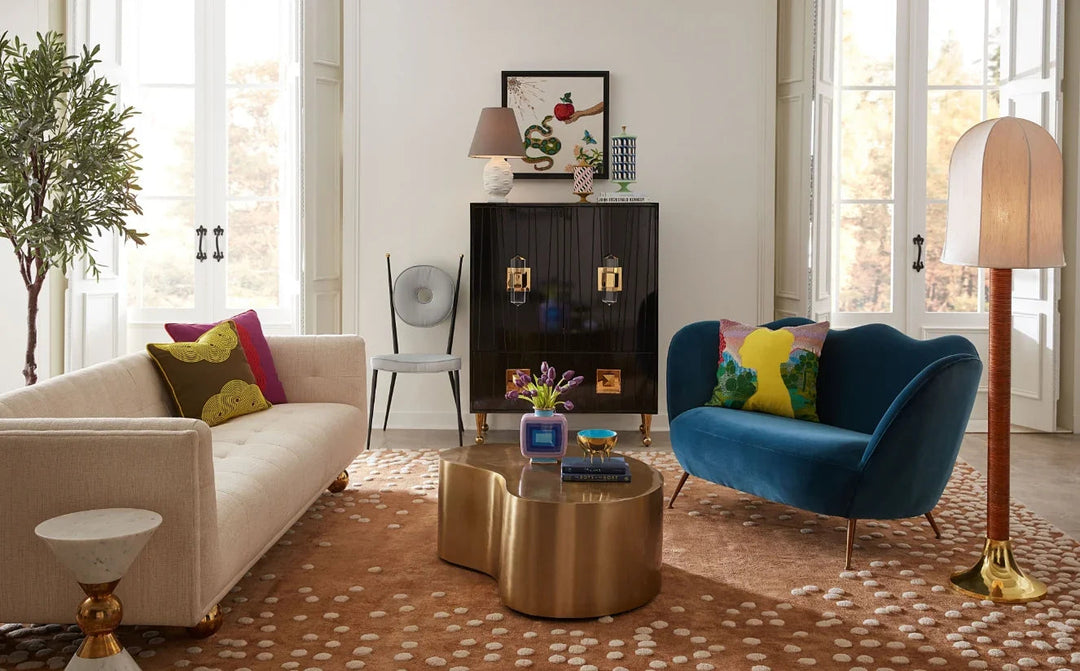 SwayLiving Brass Kidney Small Table ACCENT TABLES