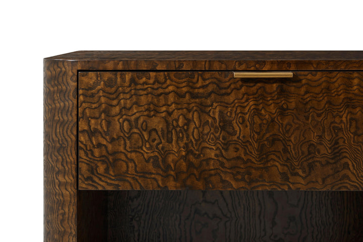Pyramid Brown/Satin Brass Finish