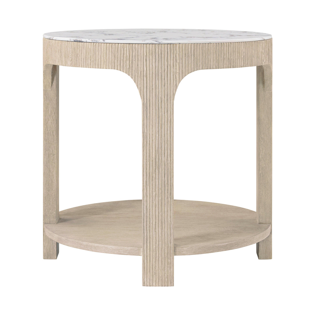 SwayLiving Horizon Round Quartz Side Table ACCENT TABLES