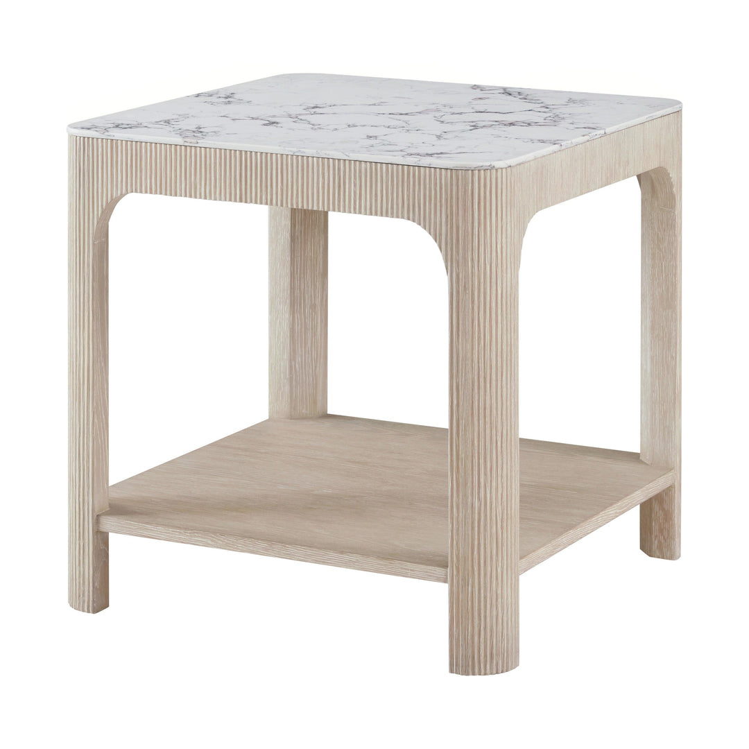 SwayLiving Horizon Square Quartz Side Table ACCENT TABLES