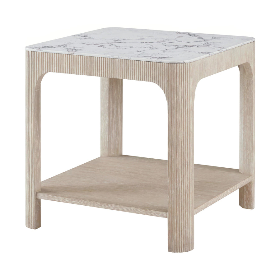 SwayLiving Horizon Square Quartz Side Table ACCENT TABLES
