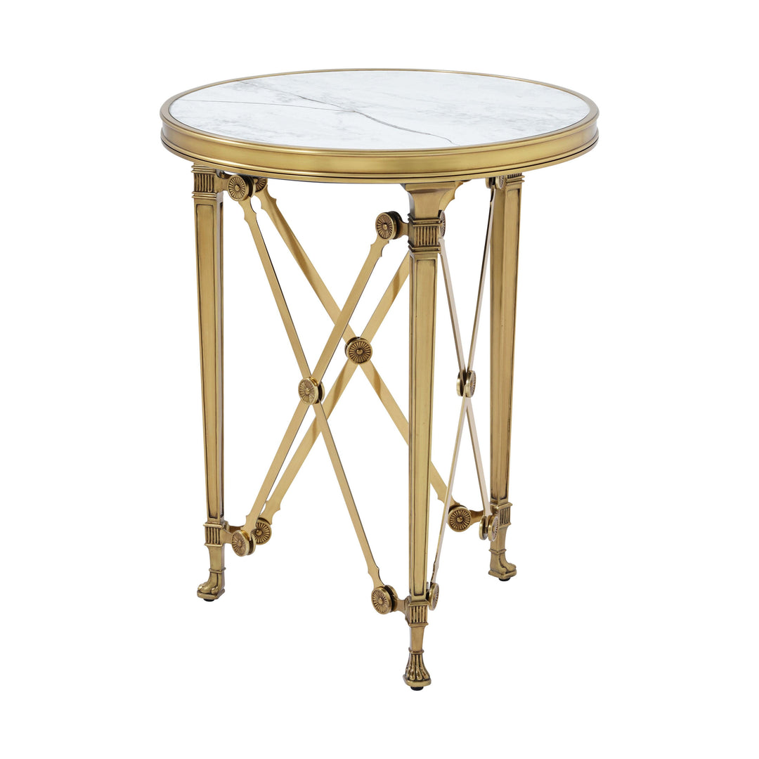 SwayLiving Spencer London Small Round Brass Side Table ACCENT TABLES