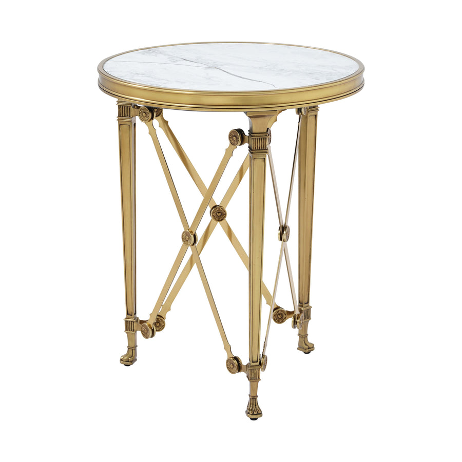 SwayLiving Spencer London Small Round Brass Side Table ACCENT TABLES