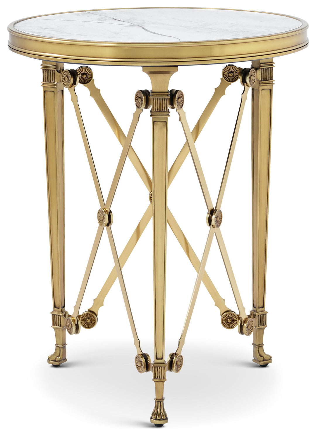 SwayLiving Spencer London Small Round Brass Side Table
