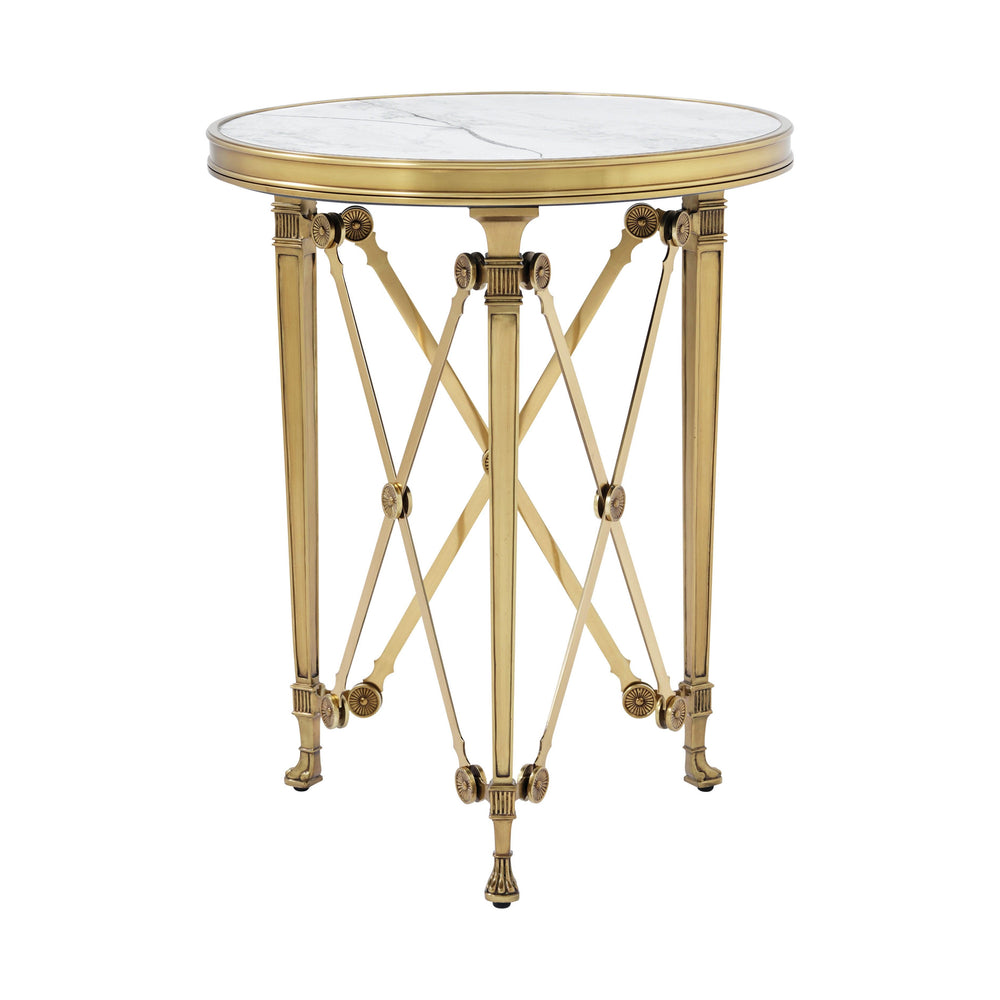 SwayLiving Spencer London Small Round Brass Side Table ACCENT TABLES