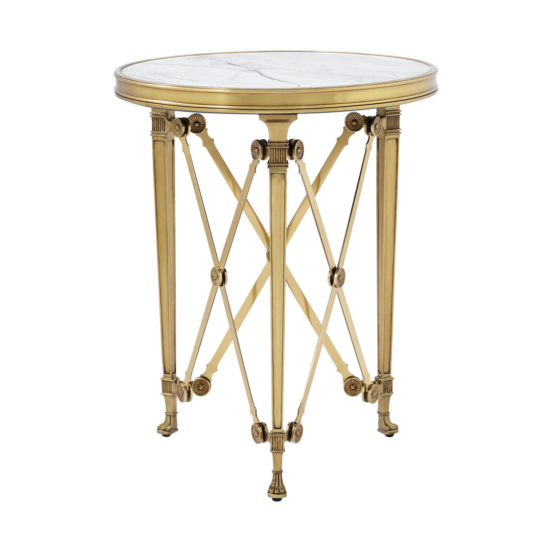 SwayLiving Spencer London Small Round Brass Side Table ACCENT TABLES