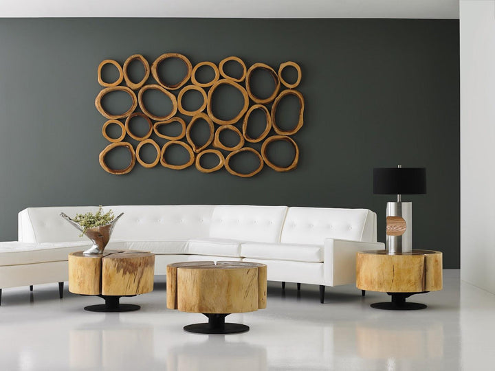 SwayLiving Chuleta Rings Wall Art, Chamcha Wood, Rectangular WALL ACCENTS