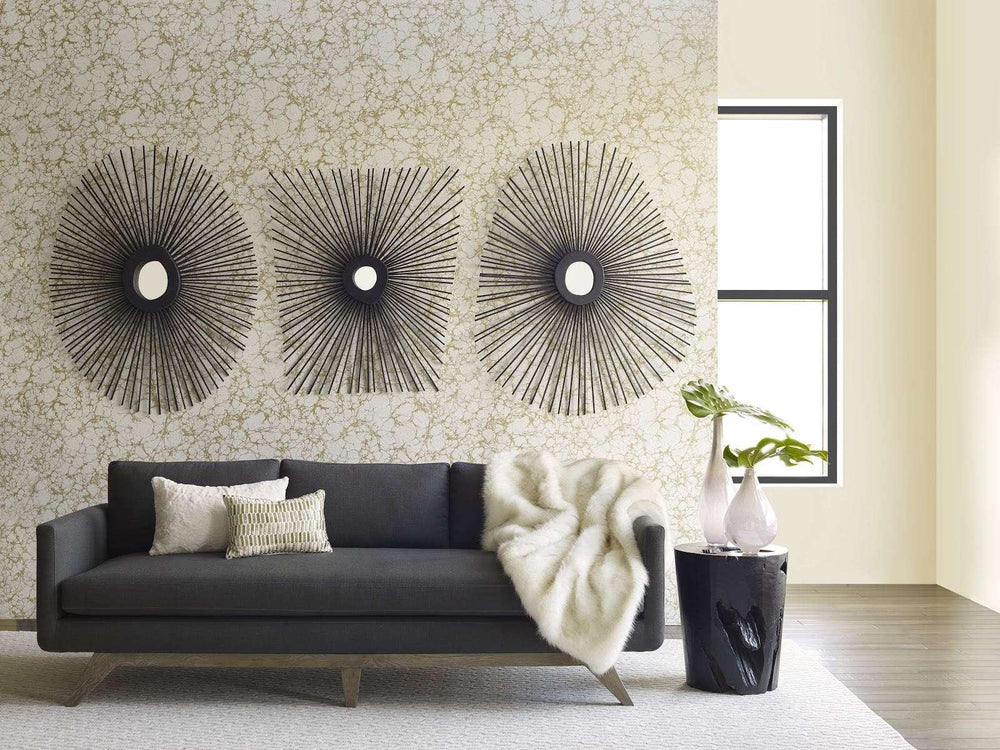 SwayLiving Spoke Mirror, Burnt, Square WALL MIRRORS