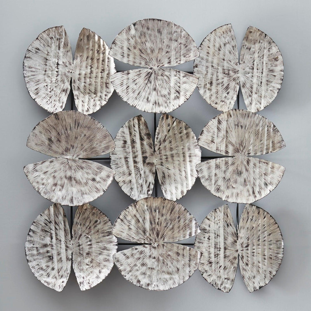 SwayLiving Ginkgo Leaf Wall Art, 9 Leaves, Silver WALL ACCENTS