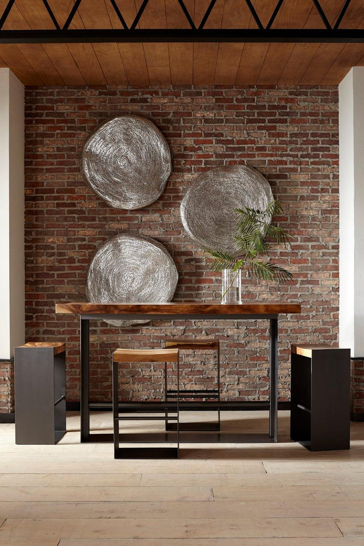 SwayLiving Iron Frame Bar Stool, Natural BAR STOOLS + COUNTER STOOLS