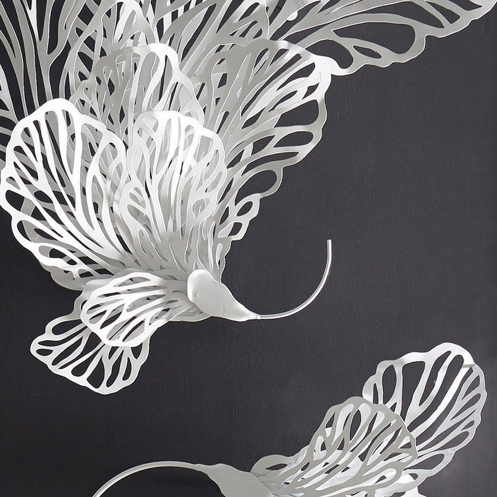 SwayLiving Butterfly Wall Art, White, SM WALL ACCENTS