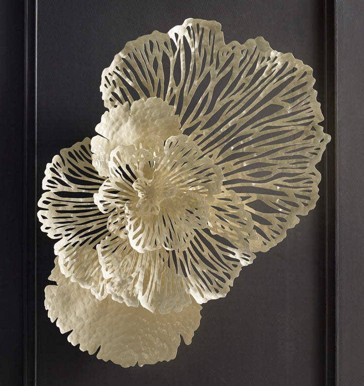 SwayLiving Flower Wall Art, Ivory, MD WALL ACCENTS