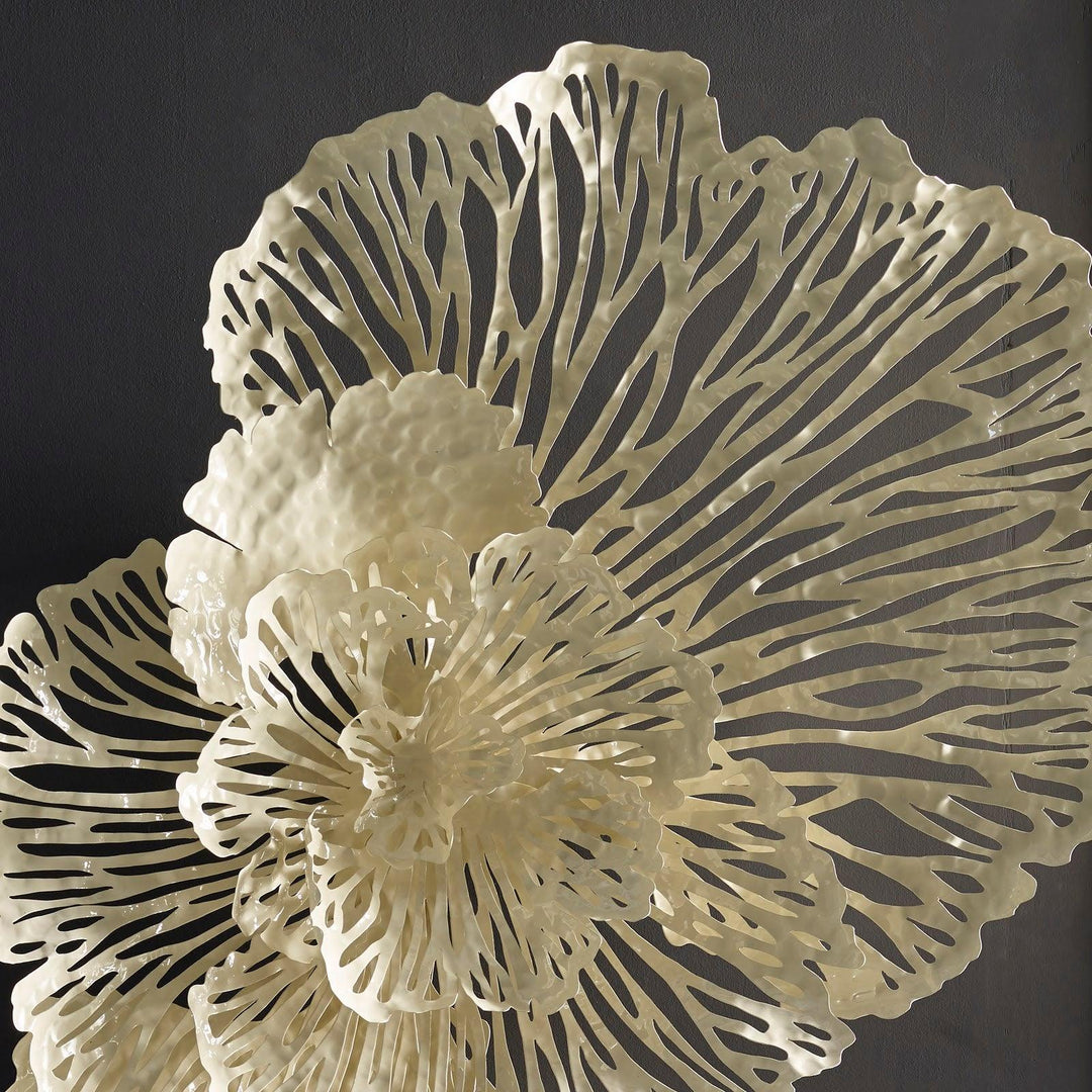 SwayLiving Flower Wall Art, Ivory, MD WALL ACCENTS