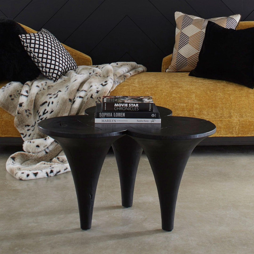 SwayLiving Marley Coffee Table, Chamcha Wood, Burnt Finish COFFEE TABLES