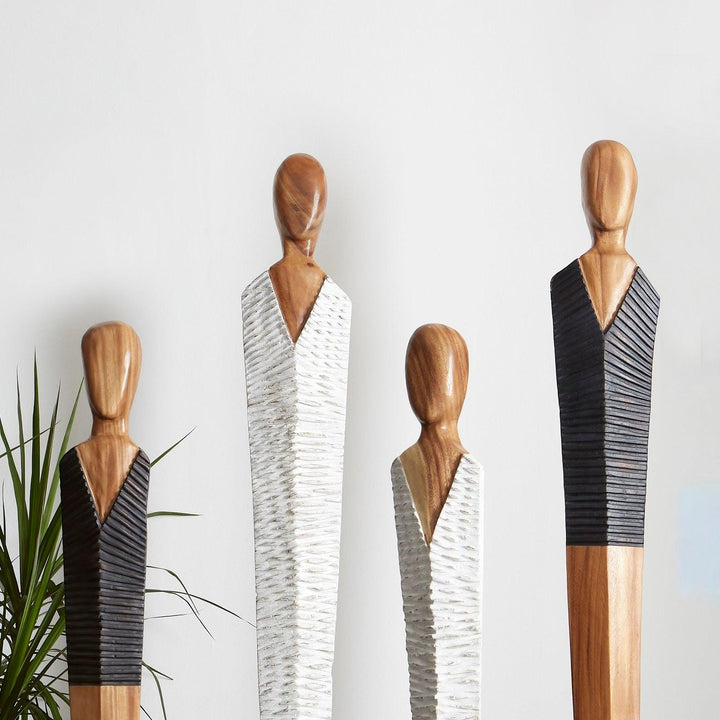 SwayLiving Vested Male Sculpture, Small, Chamcha, Natural, Black, Copper DECORATIVE OBJECTS