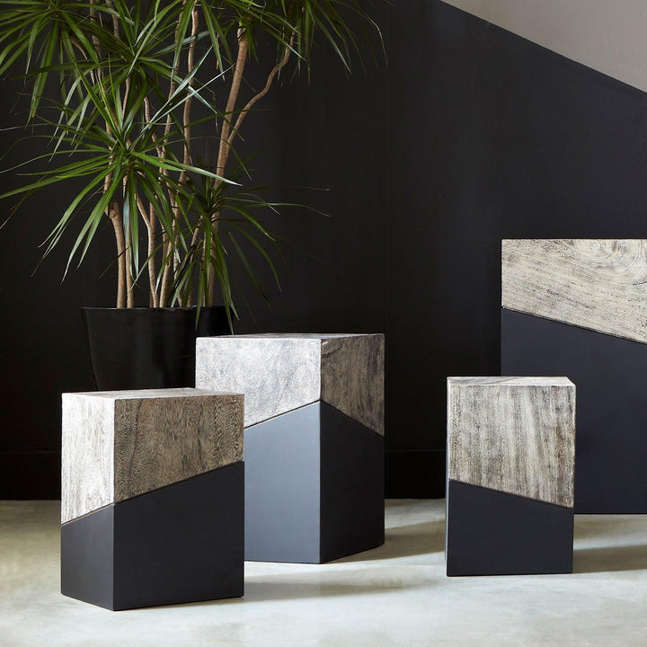 SwayLiving Geometry Stool, Gray Stone OTTOMANS, POUFS, + STOOLS
