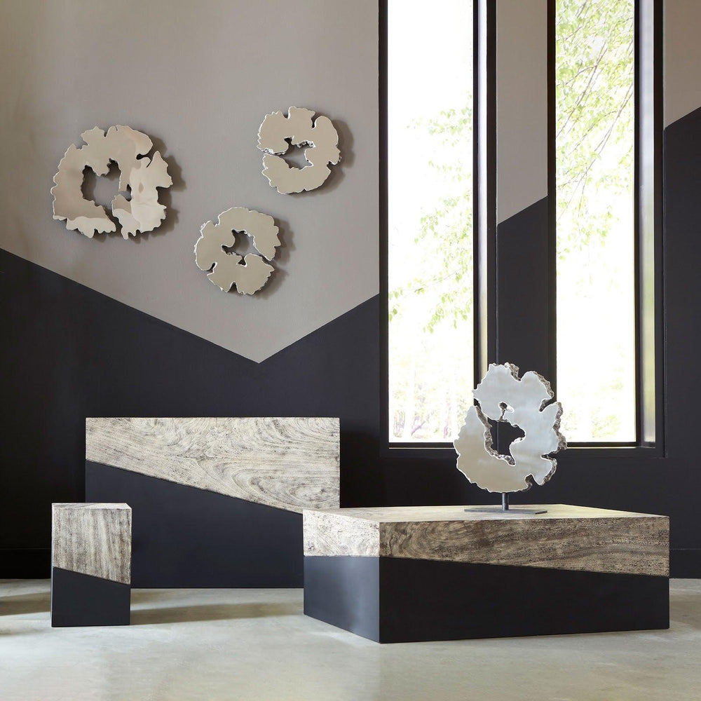 SwayLiving Geometry Stool, Gray Stone OTTOMANS, POUFS, + STOOLS