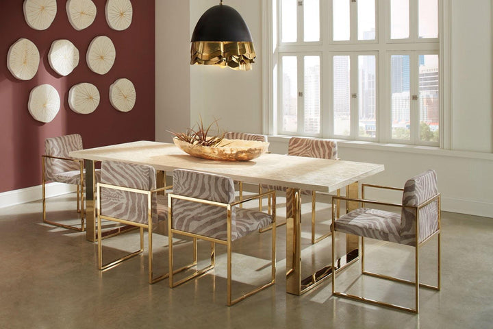 SwayLiving Rivulet Wall Tile, Chamcha Wood, Gold Leaf on White WALL ACCENTS