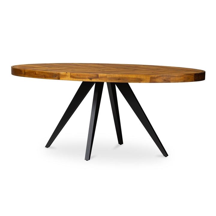 SwayLiving - Parq Oval Dining Table Amber - TL-1019-14 | SwayLiving