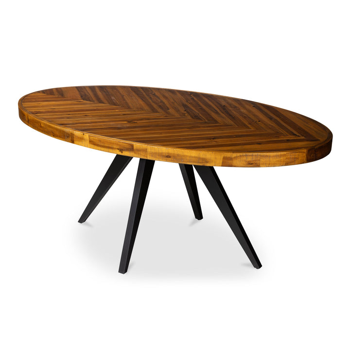SwayLiving - Parq Oval Dining Table Amber - TL-1019-14 | SwayLiving
