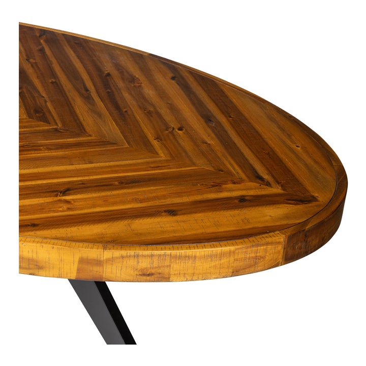 SwayLiving - Parq Oval Dining Table Amber - TL-1019-14 | SwayLiving