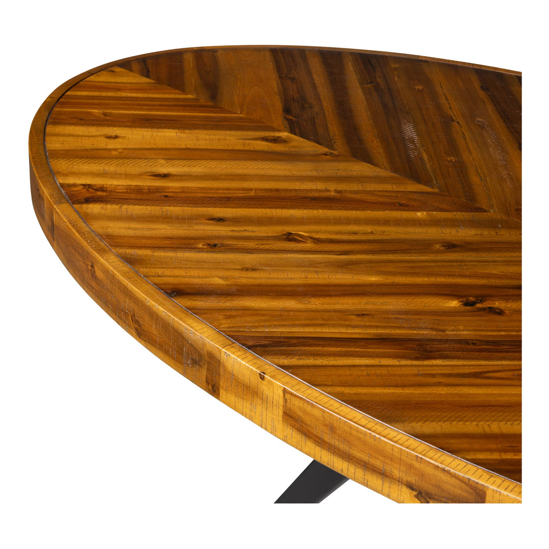 SwayLiving - Parq Oval Dining Table Amber - TL-1019-14 | SwayLiving