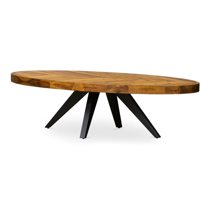 SwayLiving - Parq Oval Coffee Table Amber - TL-1020-14 | SwayLiving