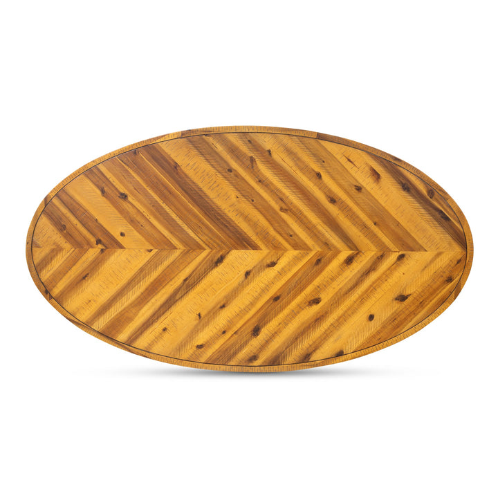 SwayLiving - Parq Oval Coffee Table Amber - TL-1020-14 | SwayLiving
