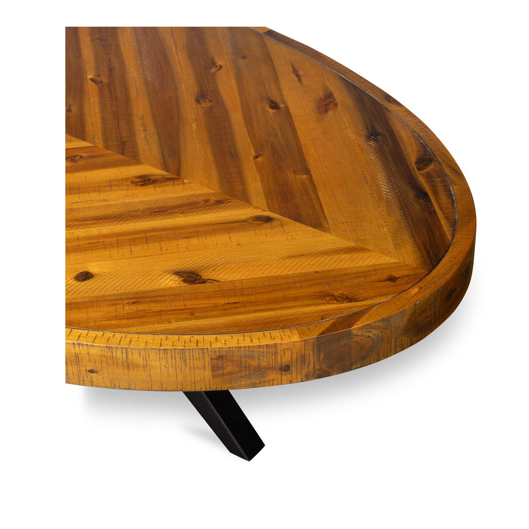 SwayLiving - Parq Oval Coffee Table Amber - TL-1020-14 | SwayLiving